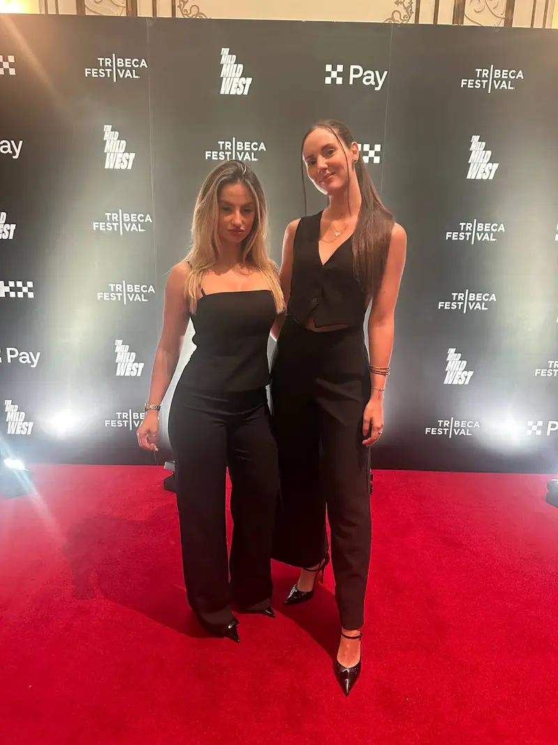 Jana on the Tribeca red carpet, all black, stunning